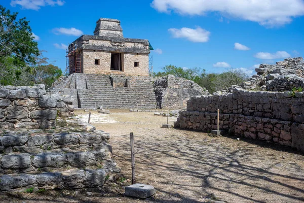 Dzibilchaltun Sítio Arqueológico Maia Perto Merida Yucatan México — Fotografia de Stock