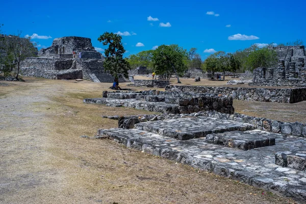 Mayapan Mayan Αρχαιολογικός Χώρος Κοντά Στο Merida Yucatan Μεξικό — Φωτογραφία Αρχείου