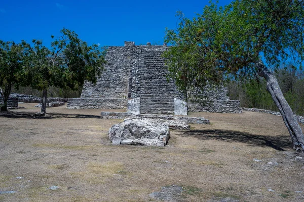 Mayapan Sitio Arqueológico Maya Cerca Mérida Yucatán México —  Fotos de Stock