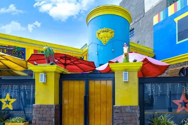Lima Perú Calles Ciudad Vieja Edificios Coloridos Distrito Miraflores Centro — Foto de Stock