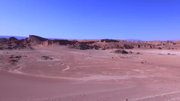 Şili San Pedro Atacama Çölü Vadisi Valle Luna Manzarası — Stok video