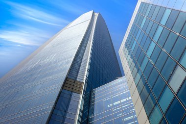 Santiago de Chile Panoramik Finans Merkezi Skyline ve Business City Center.