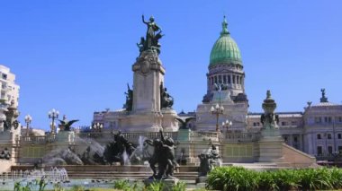 Buenos Aires, tarihi şehir merkezindeki Ulusal Kongre binası..