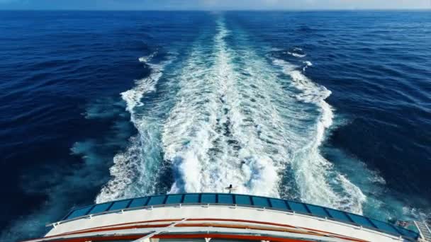 Cruiseschip Weg Naar Vakantie Caribische Eilanden Mexicaanse Rivièra Vanuit Florida — Stockvideo