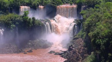 Brazil, popular tourism destination of Iguazu National waterfall park scenic landscapes.