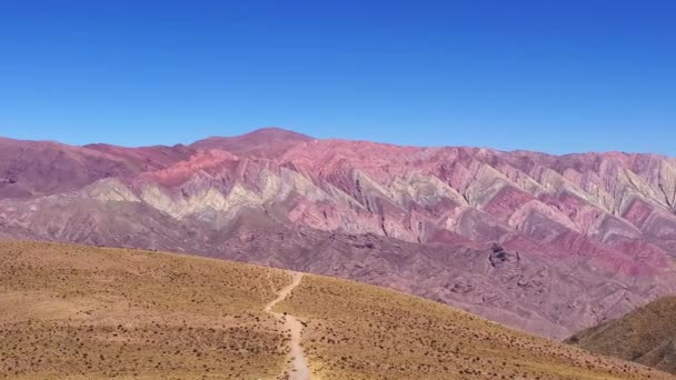Salta Jujuy Argentina Hornocal Mountain Range Quebrada Humahuaca World Heritage — Stok video