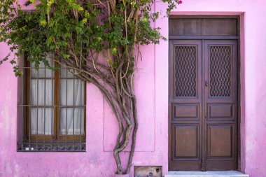 Uruguay, Montevideo streets and architecture in historic city center famous tourist attraction.