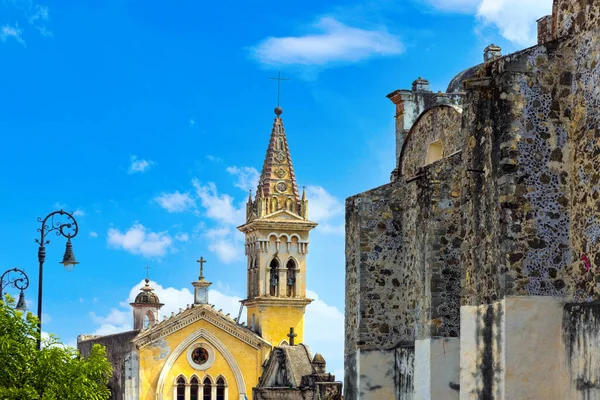 Catedral Cuernavaca Arquitetura Colonial Colorida Das Ruas Cuernavaca México Morelos — Fotografia de Stock