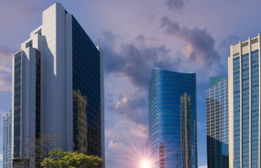 Arjantin, Buenos Aires panoramik finans merkezi Skyline ve iş geliştirme merkezi.