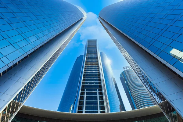 Uae Forente Arabiske Emirater Abu Dhabi Panorama Sentrum Skyline Finanssenter – stockfoto