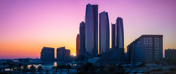 Uae United Arab Emirates Abu Dhabi Downtown Panorama Financial Center — 스톡 사진