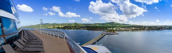 Plavební Loď Karibská Dovolená Saint Croix Frederiksted Panoramatické Pobřeží Panenských — Stock fotografie