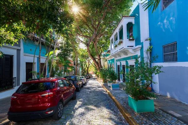 Arquitectura Colonial Colorida Puerto Rico Centro Histórico Ciudad — Foto de Stock