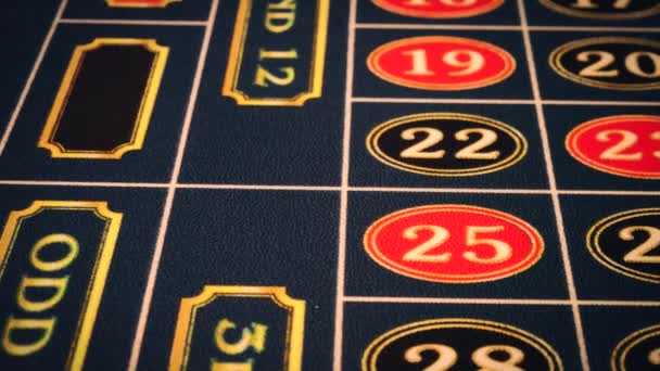 Mesa Roleta Casino Esperando Turista Para Gastar Dinheiro — Vídeo de Stock