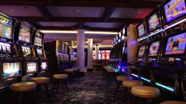 Las Vegas Nevada Usa February 2023 Casino Gambling Blackjack Slot — Stock Video