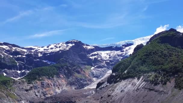 Argentyna Patagonia Malownicza Panorama Szczytu Tronador Parku Narodowym Nahuel Huapi — Wideo stockowe