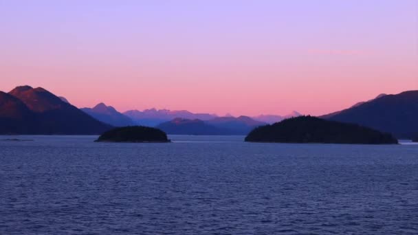Alaska Yolculuk Kıyı Yolu Manzaralı Fiyortlar Manzaralı — Stok video