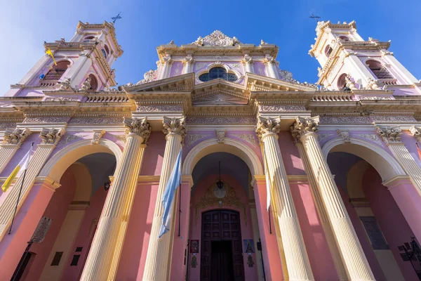 Centrale Kathedraal Salta Plaza Van Juli Plaza Julio Het Historische — Stockfoto