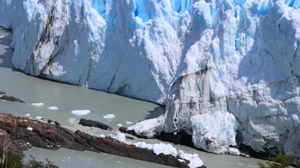 Argentyna Patagonia Calefate Perito Moreno Lodowiec Parku Narodowym Lodowce Los — Wideo stockowe