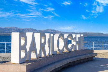 Argentina, Patagonia, Bariloche lake shore of Nahuel Huapi lake close to historic city center. clipart