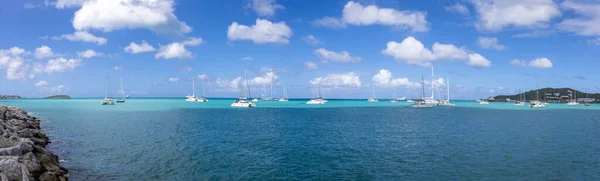 Карибский Отдых Маригот Сен Мартин Живописные Панорамные Береговые Линии Песчаные — стоковое фото