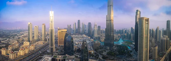 Оае Дубай Панорамний Вид Місто Центрі Дубай Молл — стокове фото