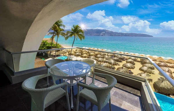México Playas Acapulco Vistas Panorámicas Mar Cerca Zona Dorada Golden —  Fotos de Stock