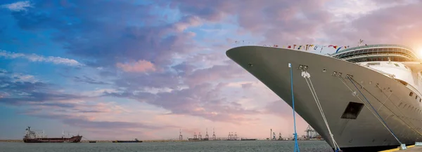 Luxus Sétahajó Haifa Kikötőjében Izraelben Földközi Tenger Görög Szigetekre Görögországba — Stock Fotó