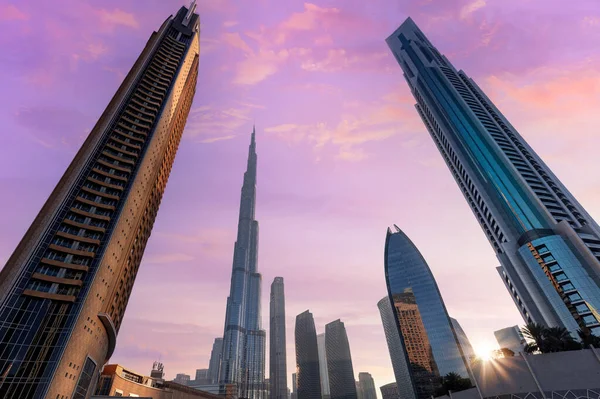 Оае Дубай Панорамний Вид Місто Центрі Дубай Молл — стокове фото