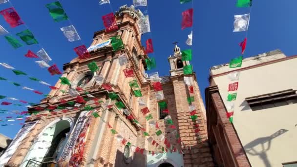 Пуэрто Вальярта Мексика Июня 2023 Ориентир Церковь Пуэрто Вальярта Приход — стоковое видео