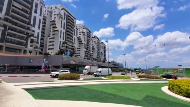 Vsaďte Izraeli Dubna 2023 Obchodní Centrum New Beit Esh Obchody — Stock video