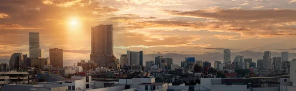 Panoramic Skyline View Mexico City Business Financial Center Close Paseo — Stock Photo, Image