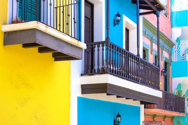 Puerto Rico Colorful Colonial Architecture Historic City Center — Stock Photo, Image