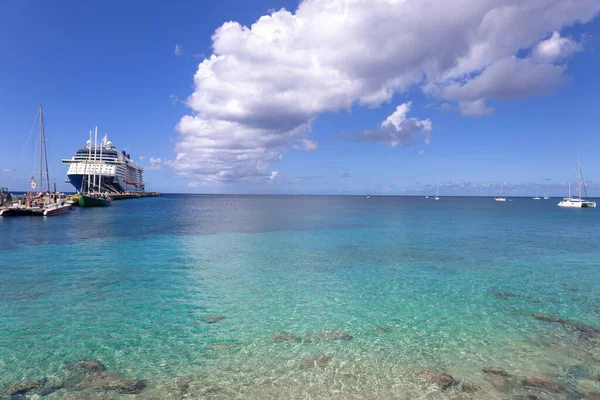 Navio Cruzeiro Saint Croix Frederiksted Ilhas Virgens Americanas Férias Caribe — Fotografia de Stock