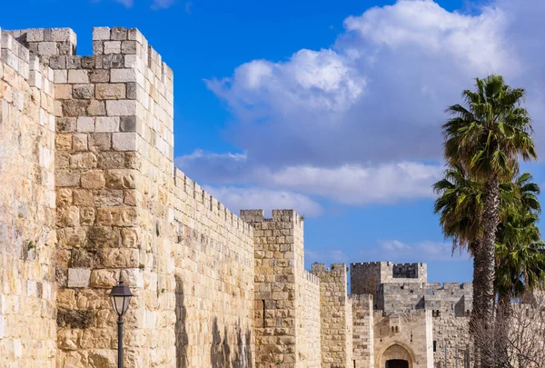 Izrael Jaffa Gate Jeruzsálem Óvárosa Amely Szent Sepulchre Nyugati Fal — Stock Fotó
