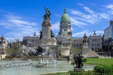 Buenos Aires, tarihi şehir merkezindeki Ulusal Kongre binası..