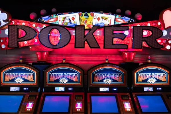 Las Vegas Nevada Usa February 2023 Casino Gambling Machines Waiting — Stock Photo, Image