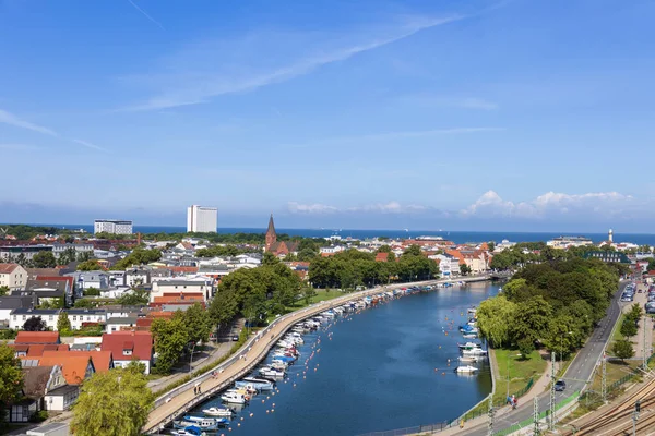 Warnemunde Alemanha Vista Panorâmica Centro Histórico Perto Costa Mar Báltico — Fotografia de Stock