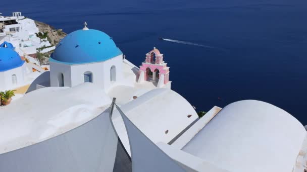 Griekenland Reisbestemming Kleurrijke Straten Van Rhodos Eiland Oia Village Het — Stockvideo