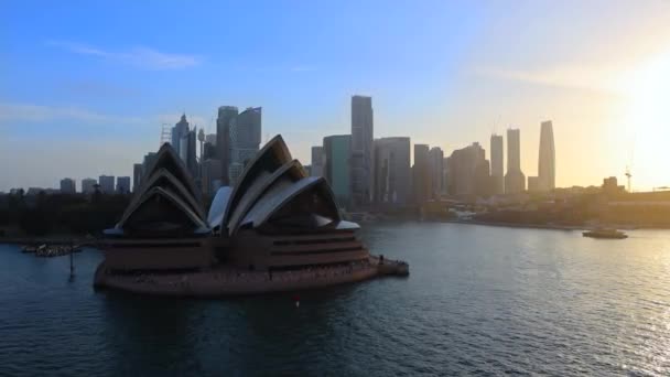 Australia Malownicze Sydney Panorama Centrum Miasta Centrum Biznesu Finansowego Pobliżu — Wideo stockowe