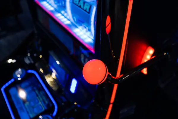Kasyno Hazard Blackjack Automaty Czekając Graczy Turystów Obraz Stockowy
