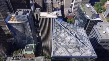 ABD, Seattle finans bölgesi şehir merkezinde ufuk çizgisi.