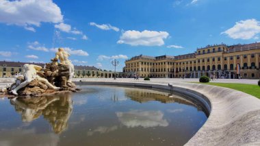 Austria, Schonbrunn Palace in Vienna, an important architectural and historic monument. clipart