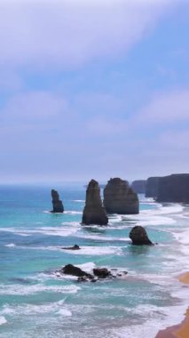 Avustralya 'da Melbourne, Razorback ve Loch Ard Gorge yakınlarında 12 Havari milli park manzarası.