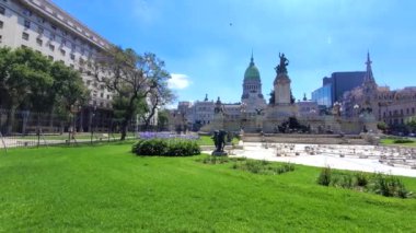 Buenos Aires, tarihi şehir merkezindeki Ulusal Kongre binası..