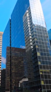 Montreal manzaralı modern gökyüzü şehir merkezindeki finans ve teknoloji merkezi