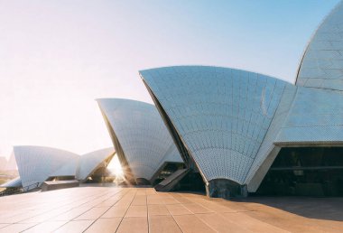 Avustralya manzaralı Sydney Opera Panoraması.