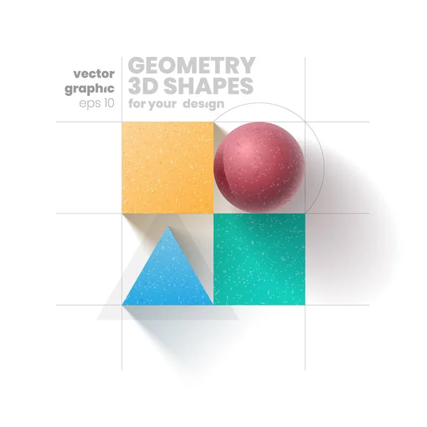 Geometri 3d web tasarımı ve sosyal medya için ana hatları ve gölgesi, izole beyaz arkaplan üzerinde akrilik taş malzeme ile üç boyutlu elementler, soyut