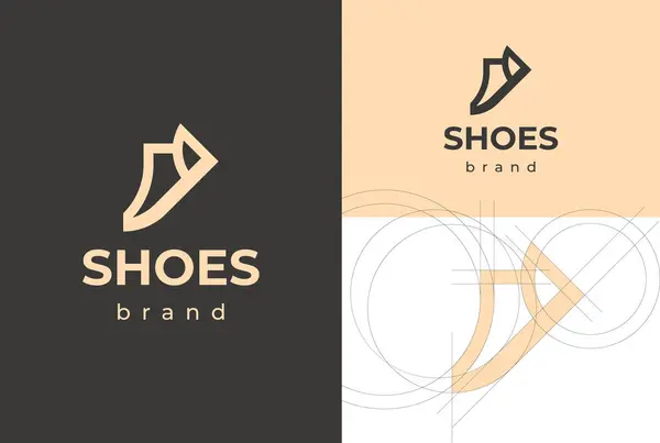 Ayakkabı markası için modern geometrik logo. Minimalist, soyut ikon, hareket ve tarz aktarmak için temiz çizgiler kullanır ve bu da onu herhangi bir spor veya moda ayakkabısı işi için mükemmel kılar..
