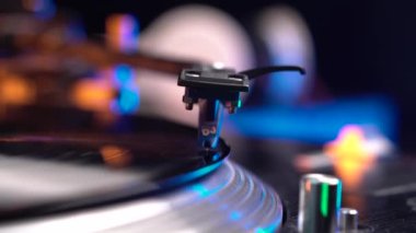 DJ Döner İğne Spinning Vinil Uzun Çalma Kaydı, Kapat 4K